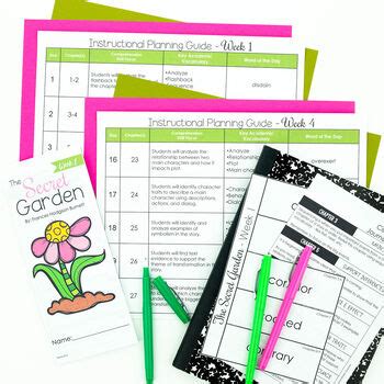 The Secret Garden Novel Study Comprehension Vocabulary Book Unit