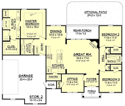 Craftsman Style House Floor Plans - floorplans.click