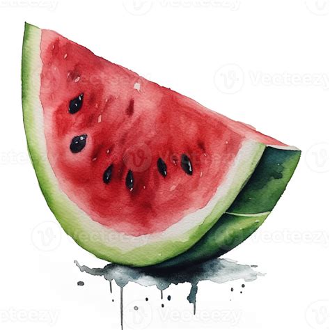 Watercolor Watermelon Isolated Illustration 24073480 Png