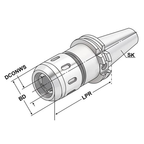 High Performance Milling Chuck SK 50 32 90 DIN 69871 AD B Milling