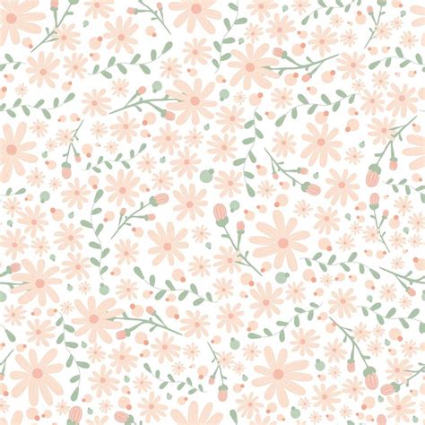 Floral pattern. Pretty flowers on white background. Printing with small ...