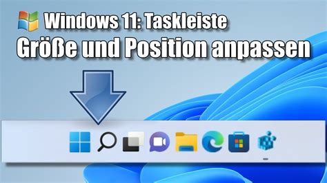 Windows 11 Größe und Position der Taskleiste anpassen YouTube