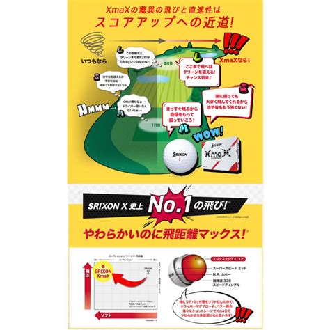 DUNLOP ダンロップ SRIXON XmaX スリクソン エックスマックス ゴルフボール 1ダース 2024年モデル dl 24