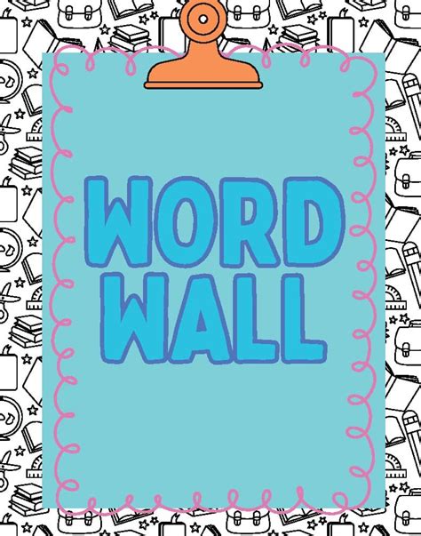 classroom doodle themed word wall posters  themodernclass tpt