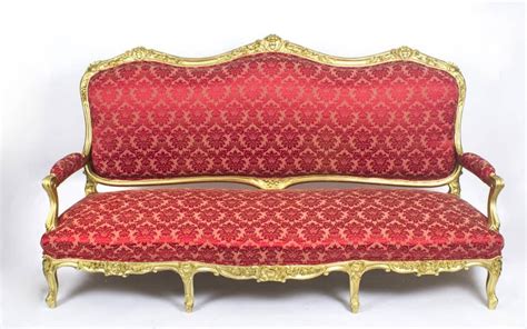 19th Century French Giltwood Sofa For Sale At Pamono