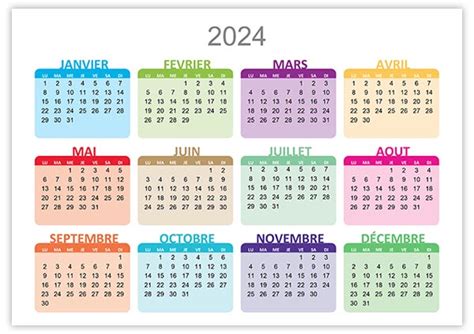 Calendrier Annuel A Imprimer