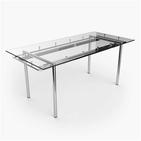 Glass Table Highpoly Free 3d Model Blend Fbx Free3d