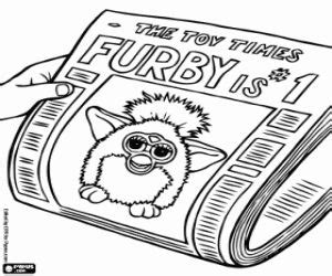 Colorful Furby Printable Coloring Page