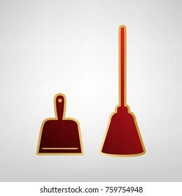 Dustpan Sign Scoop Cleaning Garbage Housework Stock Vector Royalty