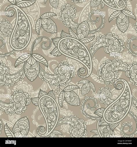 Vector Seamless Paisley Background Stock Vector Image Art Alamy