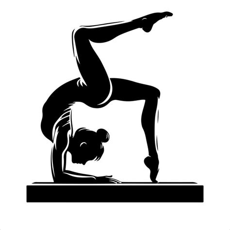 Premium Vector Yoga Female Vector Black Gymnastics Female Silhouette