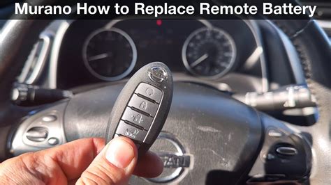 2015 2022 Nissan Murano How To Replace Remote Key Fob Battery YouTube