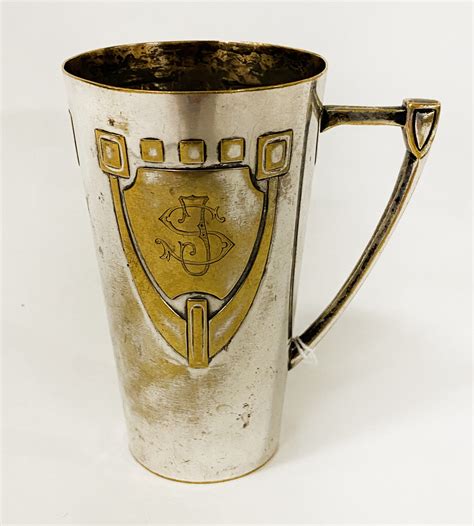 GERMAN 1890 WMF DRINKING VESSEL INSCRIBED DER ORCHESTERVEREIN SEINEM