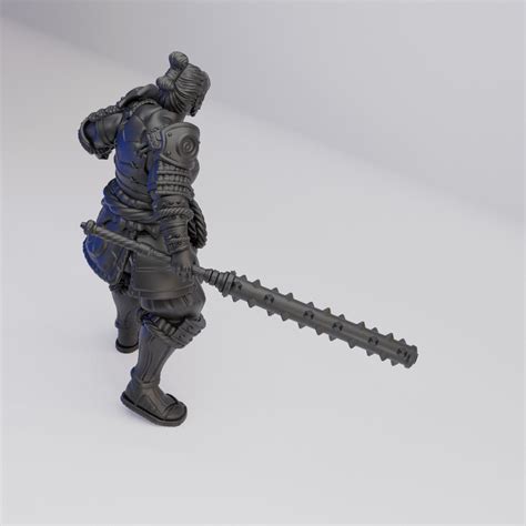 Hot Goblin 襲撃者侍ポーズB ミニチュア ホットゴブリン 金棒 女武者