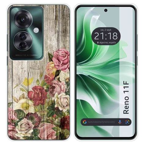 Funda Silicona Para Oppo Reno 11f 5g Diseño Madera 08 Dibujos con