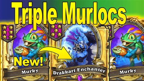 Triple End Turn Effects With Double Triple 6 Stars Murlocs Christian Hearthstone