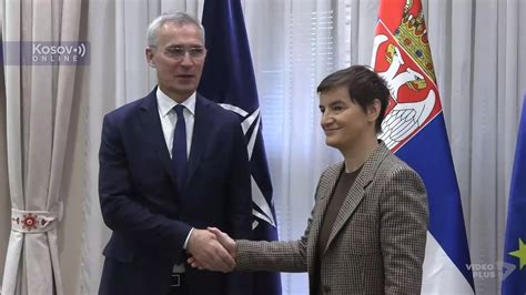 Beograd Generalni Sekretar Natoa Stoltenberg Na Sastanku Sa