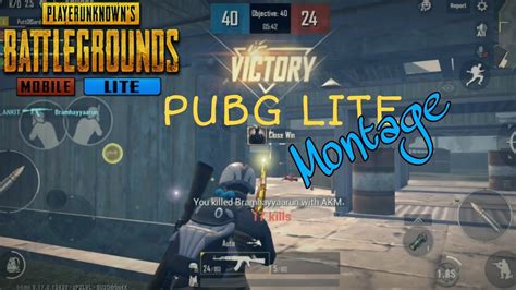 Pubg Mobile Lite Montage TDM Kills Montage YouTube