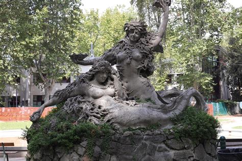 Mermaid statues in Montagnola Park Bologna, Italy 12599319 Stock Photo ...