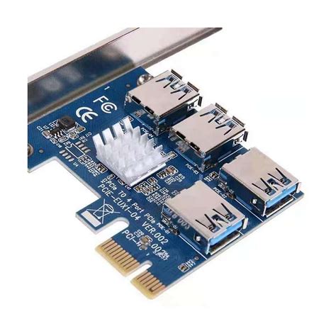 Pcie Pci E Pci Express Riser Card 1x To 16x 1 To 4 Usb 30 Slot