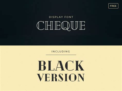 Cheque Font – Free Font Of The Day #252 - Themes Awesome