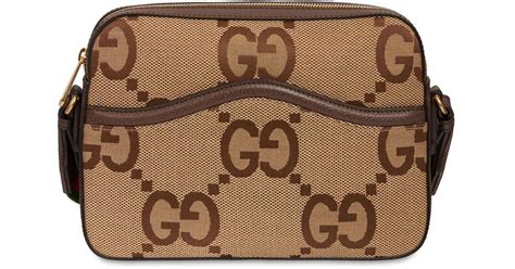 Gucci Jumbo Gg Canvas Messenger Bag In Brown For Men Lyst Canada