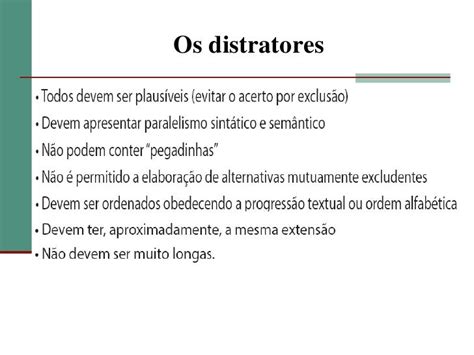 O Que É Distratores
