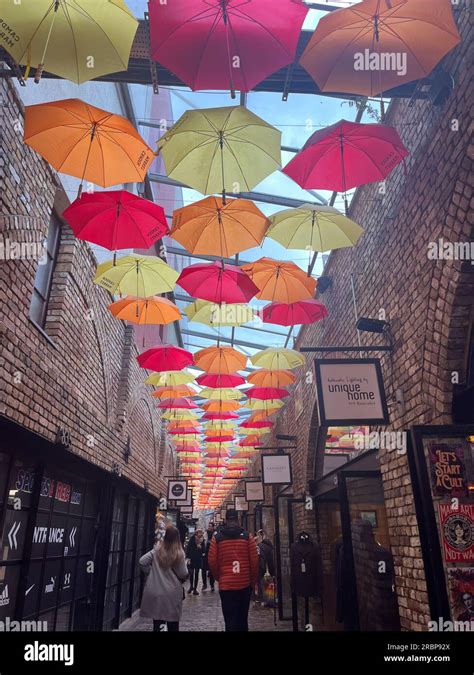 Umbrella Roof in Camden Town Market, London, England Stock Photo - Alamy