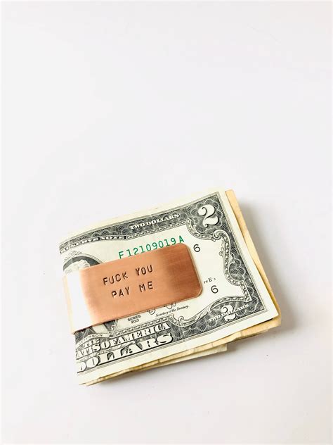 Fuck You Pay Me Money Clip Movie Buff Inspirational Money Holder