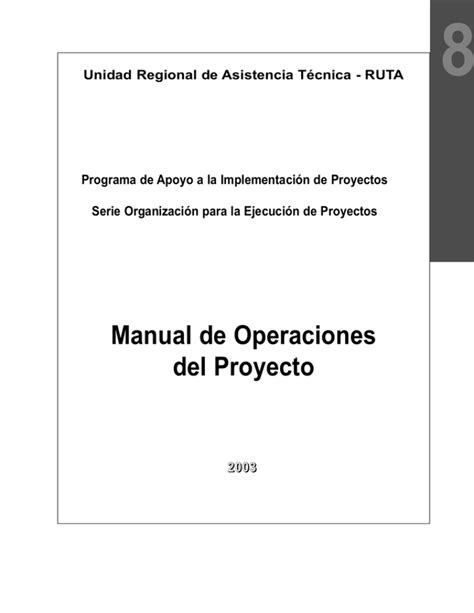 Manual De Operaciones Del Proyecto