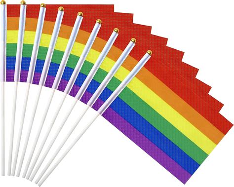 Buy Jmkcoz 60 Pack Mini Rainbow Gay Pride Flag Small Hand Held Lgbt