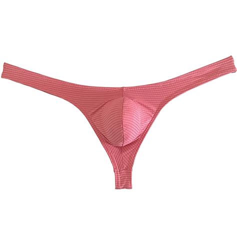 Mens Checkered Bikini Thong Underpants Pouch Enhancing Tangas Daily Underwear Hipster T Back