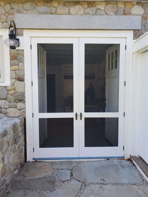 White Double Doors French Doors With Screens French Doors Exterior Double Doors Exterior