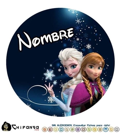 Oblea Personalizada Para Tartas De Frozen Disco Chipanga Art Culos