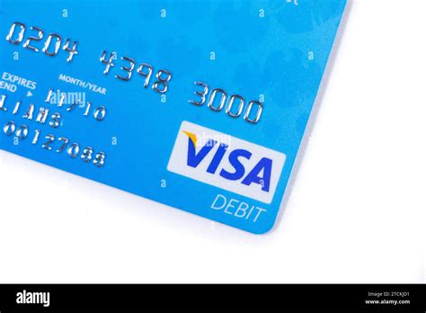 Closeup Plastic Barclays Visa Connect Debit Card Isolated On White