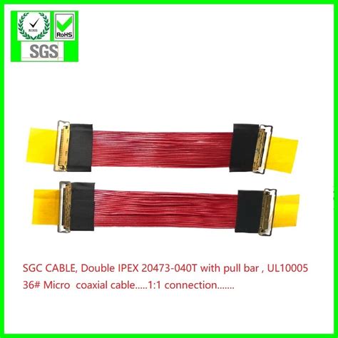 Ipex 20473 040t UL10005 36 Micro Coaxial Cable China Lvds Cable Edp