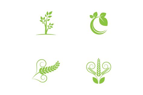 Green Leaf Logo And Symbol Graphic By Redgraphic · Creative Fabrica