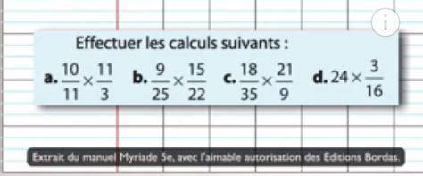 E Chapitre Op Rations Avec Les Nombres En Criture Fractionnaire