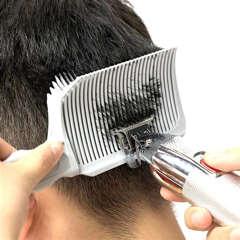 Zenmele Hair Brush Haircut Fade Combs Professionally Curved Positioning Hair Cutting Comb For