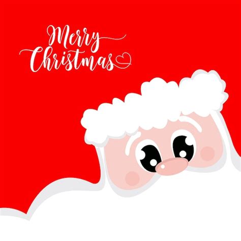 Premium Vector Santa Claus Merry Christmas Greeting Card Vector Image