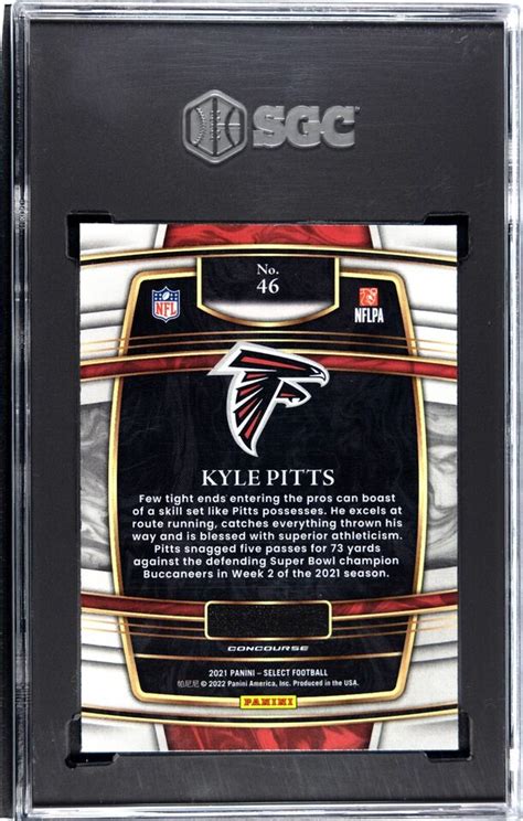 Panini Select Kyle Pitts Rookie Rc Sgc Ebay