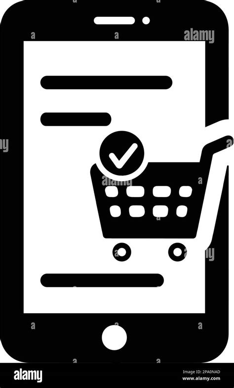 Mobile Shopping Icon Vector Graphics For Various Use Stock Vector