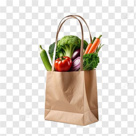 Una Bolsa De Papel Con Verduras Y Que Dice Fresco Png Dibujos Una