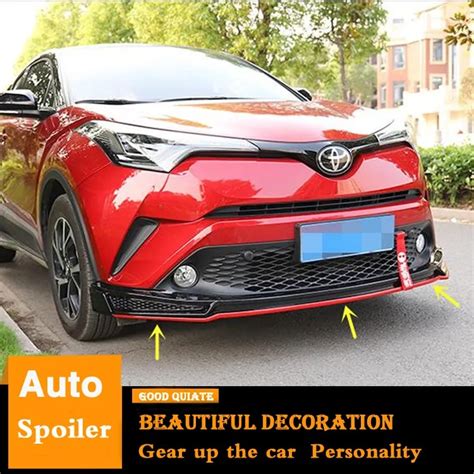 For Toyota C Hr Chr Front Bumper Lip Diffuser Protector Body Kit