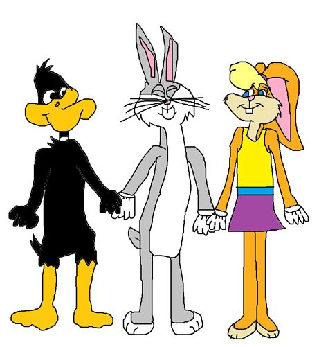 Daffy Bugs And Lola Holding Hands Together By Mikeeddyadmirer89 On Deviantart