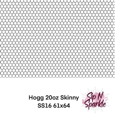 Blank Rhinestone Template Honeycomb Ss16 20oz Skinny Etsy