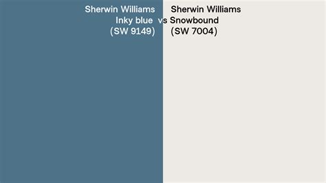 Sherwin Williams Inky Blue Vs Snowbound Side By Side Comparison