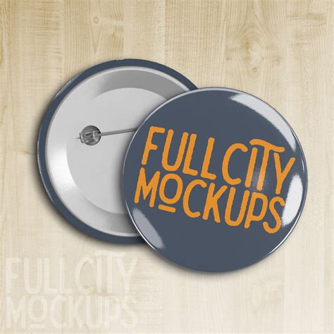 Round Pinback Button Mockup Etsy