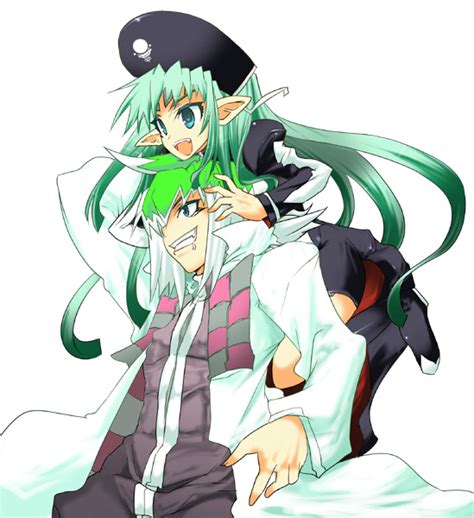 Safebooru Demonbane Doctor West Elsa Green Eyes Green Hair Hat Long