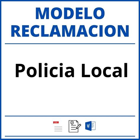 Modelo Reclamacion Policia Local WORD PDF